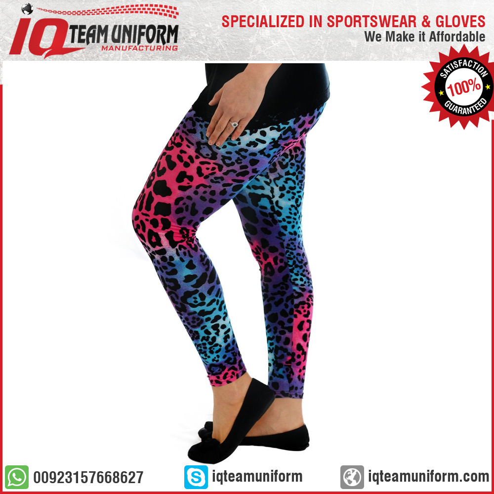 multi colors tiger print tights