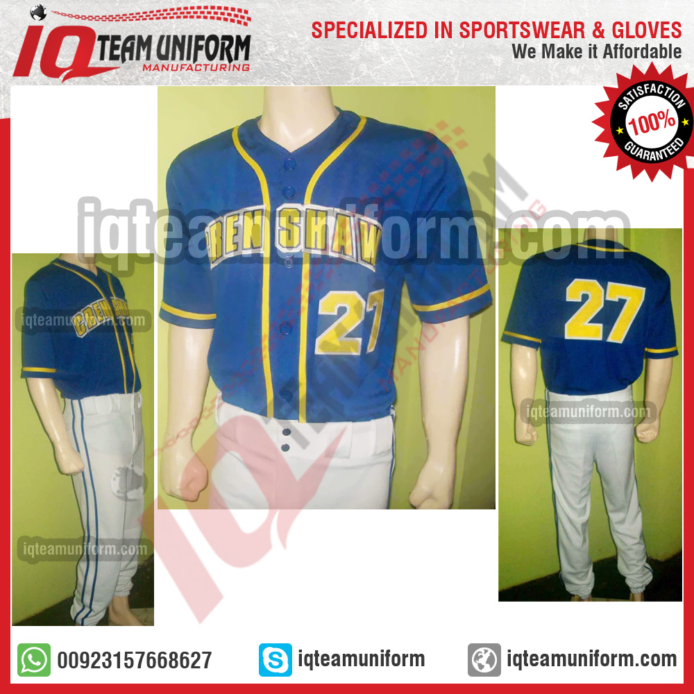 New Baseball Sublimated Uniform